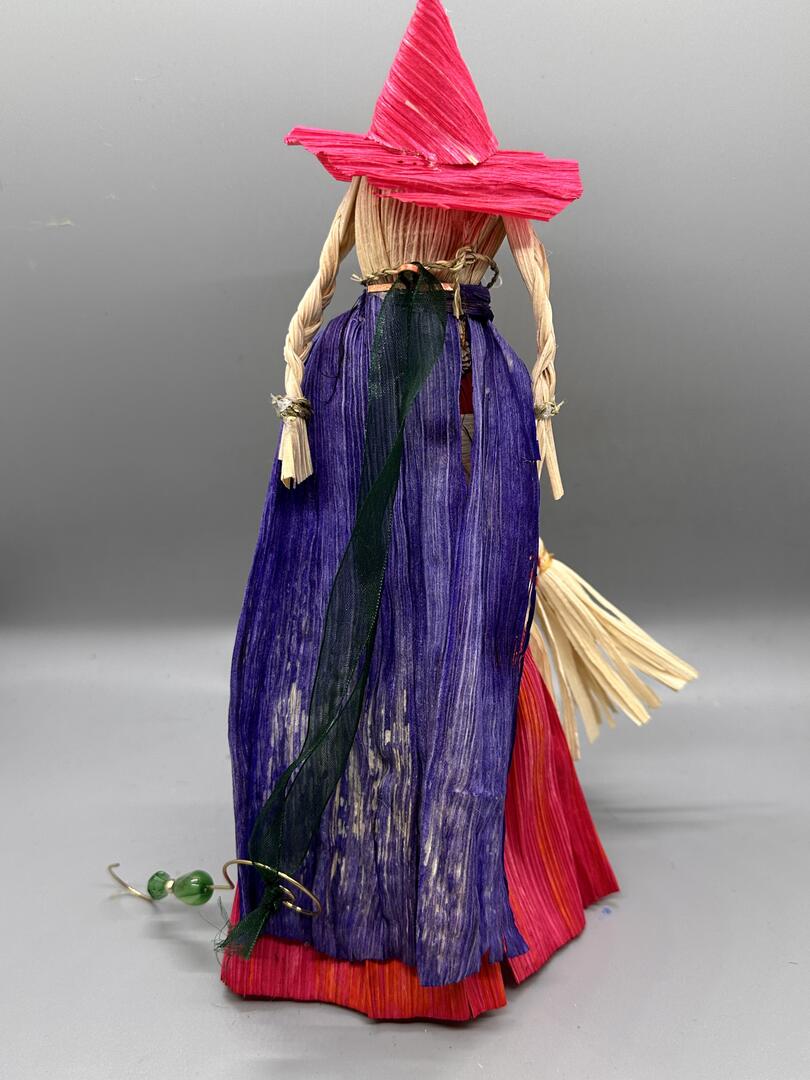 Kitchen Witch:  Red, orange and purple