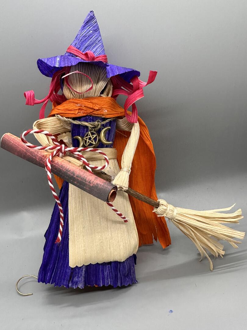 Kitchen Witch:  Purple and Orange