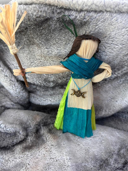 Kitchen Witch: Teal Witch